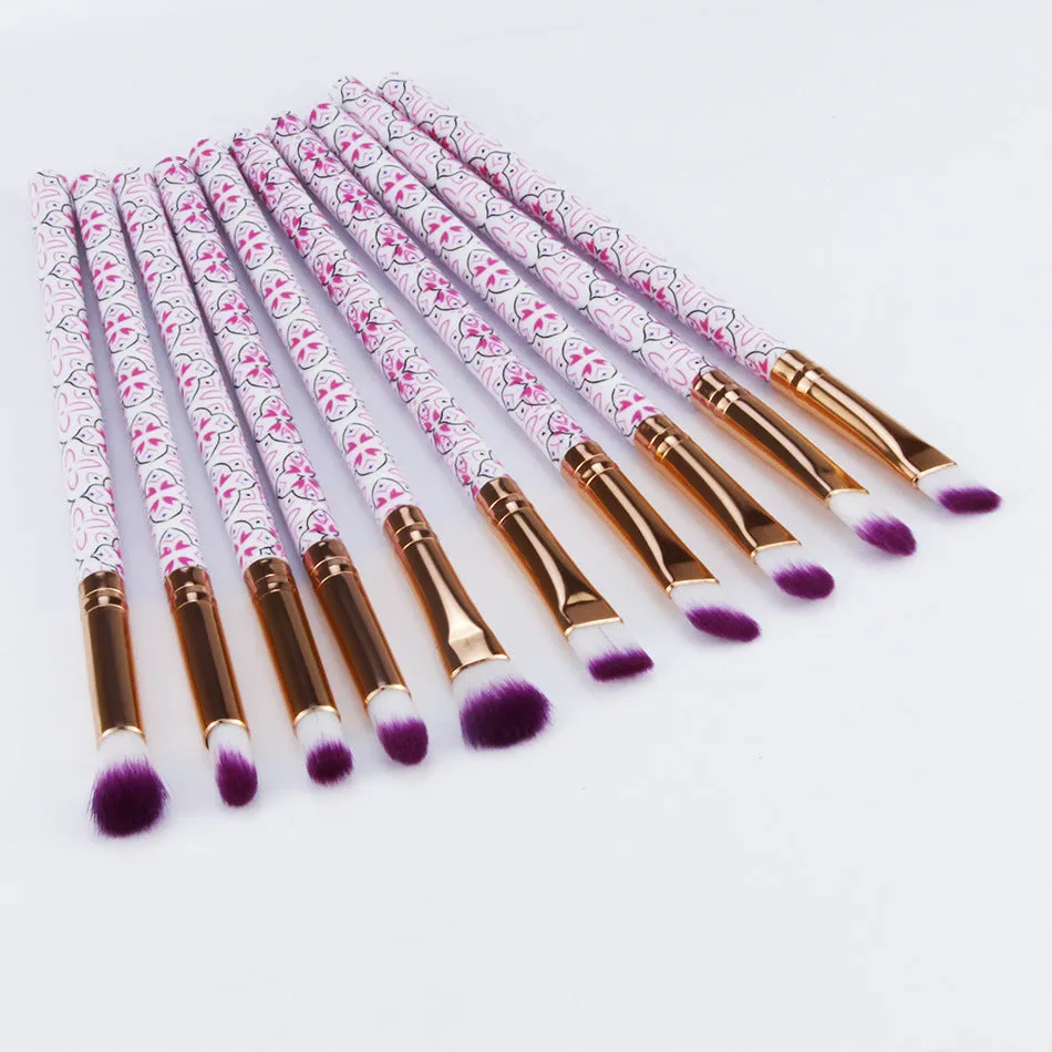 10 PCs Eye Brush Makeup Brushes