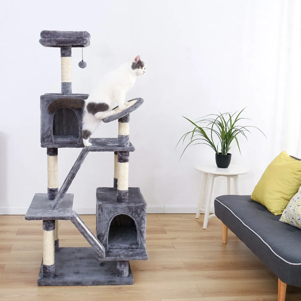 155cm Grey Cat Tree House