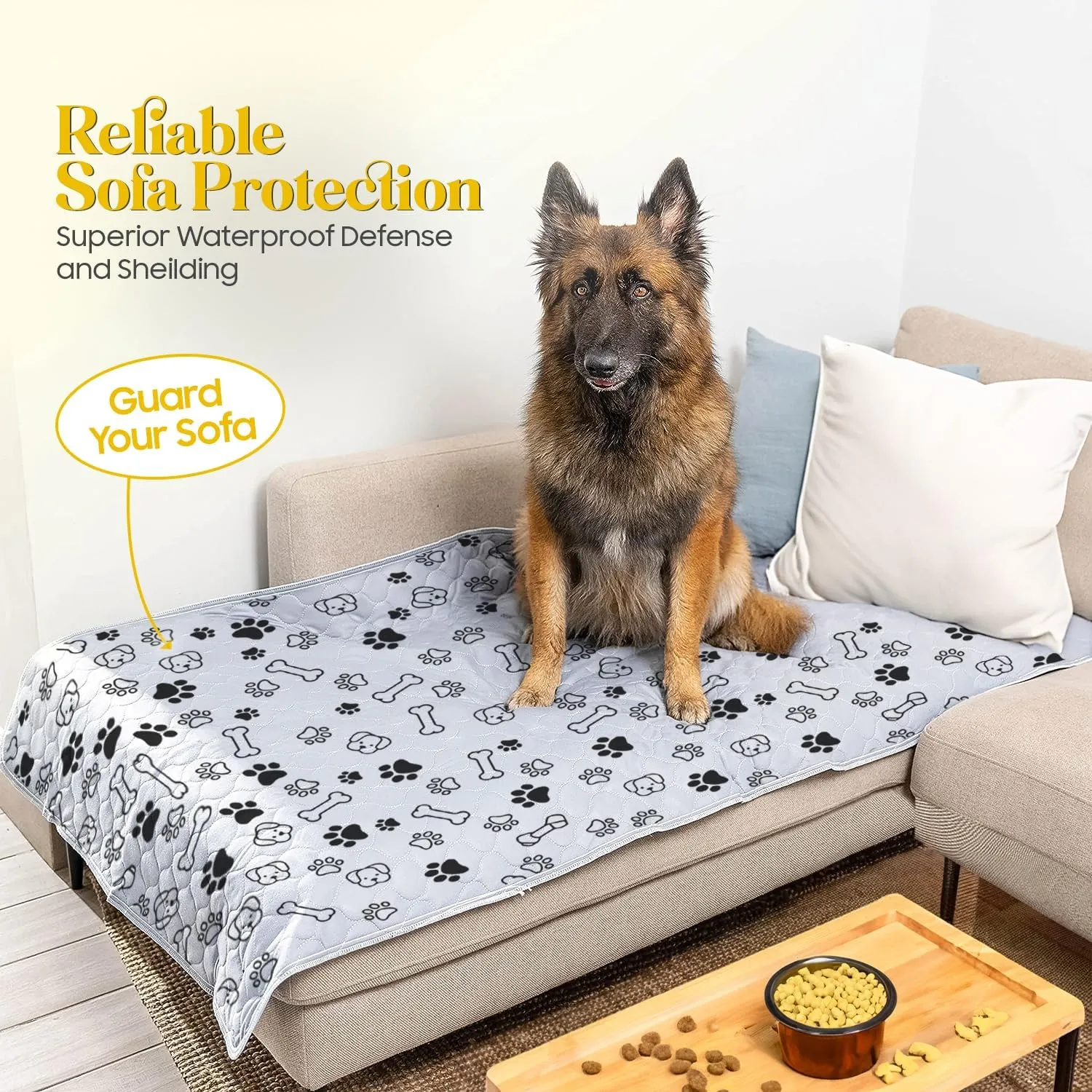 2 Pack 31x36 Washable Pee Pads for Dogs with Grooming Glove, Non-Slip Puppy Pads, Absorbent & Pleasant Endure Reusable Pee Pads for Dogs - Ideal for Pet Training & Floor Protection