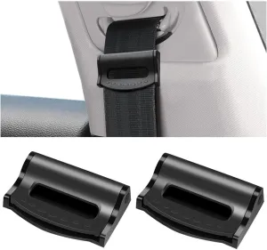 2PCS Car Seatbelt Adjuster, Universal Auto Seat Belt Clips for Adults/Kids, Comfort Car Shoulder Neck Protector Strap Positioner, Seatbelt Locator Retainer Locking Clips for Car, SUV (Black)