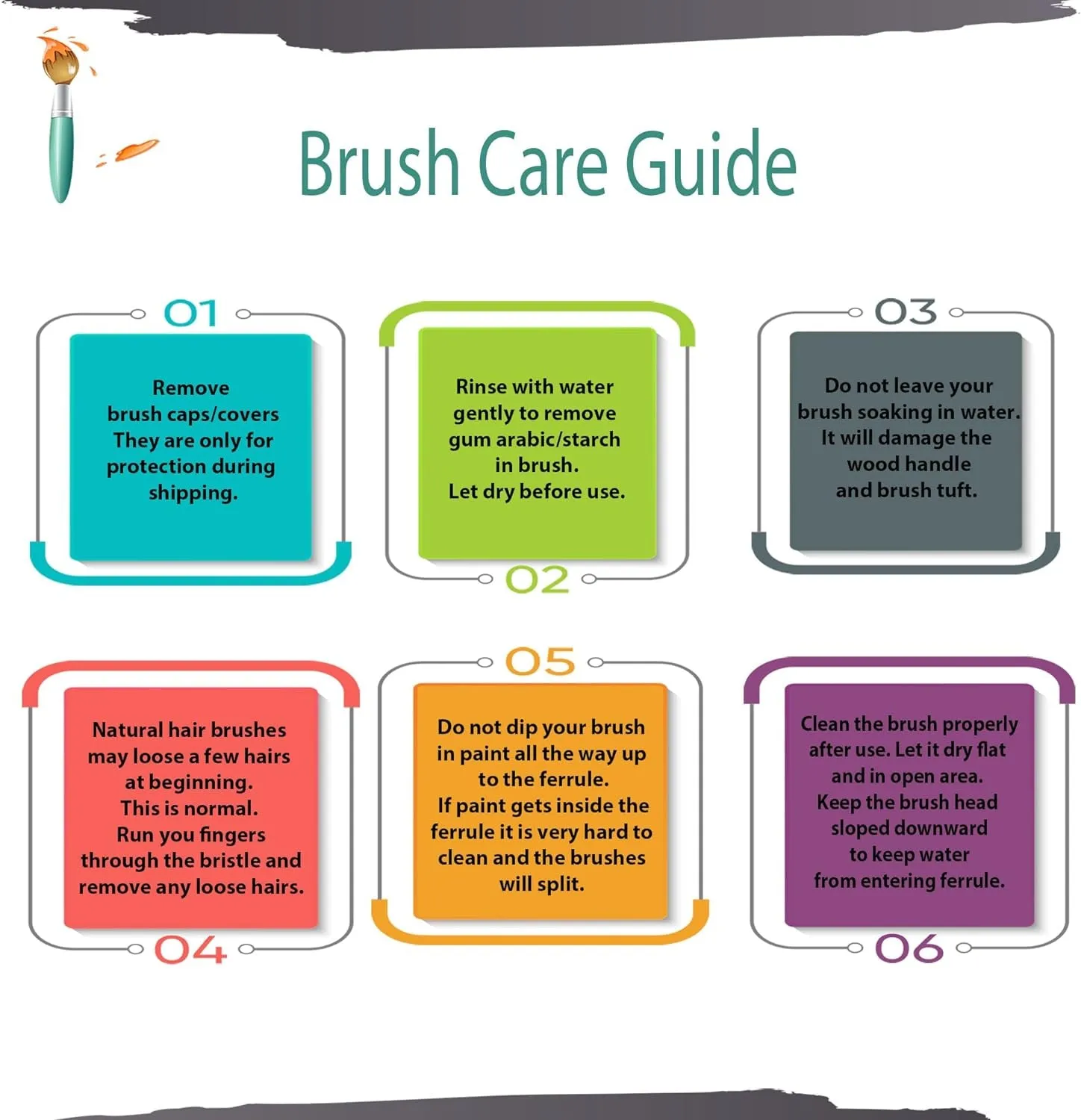 Brush Golden Synthetic Rounds Brushes Set Sizes 2,4,6,8,10