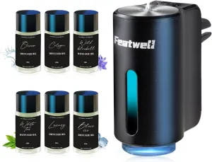 Car Air Freshener, Air Freshener Diffuser Three Adjustable Modes, Aromatherapy Machine Rechargeable (Black)