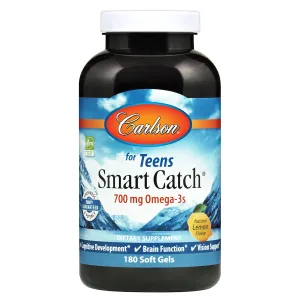 Carlson Teen's Smart Catch® Natural Lemon, 700 mg, 180 Softgels