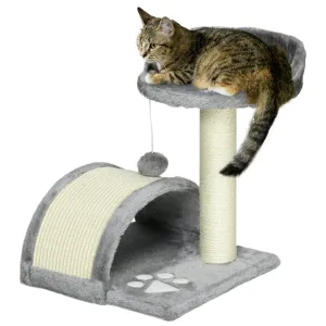 Cat Scratching Post Cat Tree Scratching Kitten Activity Centre Climber Hanging Ball Scratch Post for Indoor Cats Grey