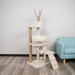 Cat Tree & Scratching Light Grey 41*41*126