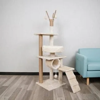 Cat Tree & Scratching Light Grey 41*41*126