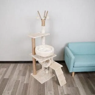 Cat Tree & Scratching Light Grey 41*41*126