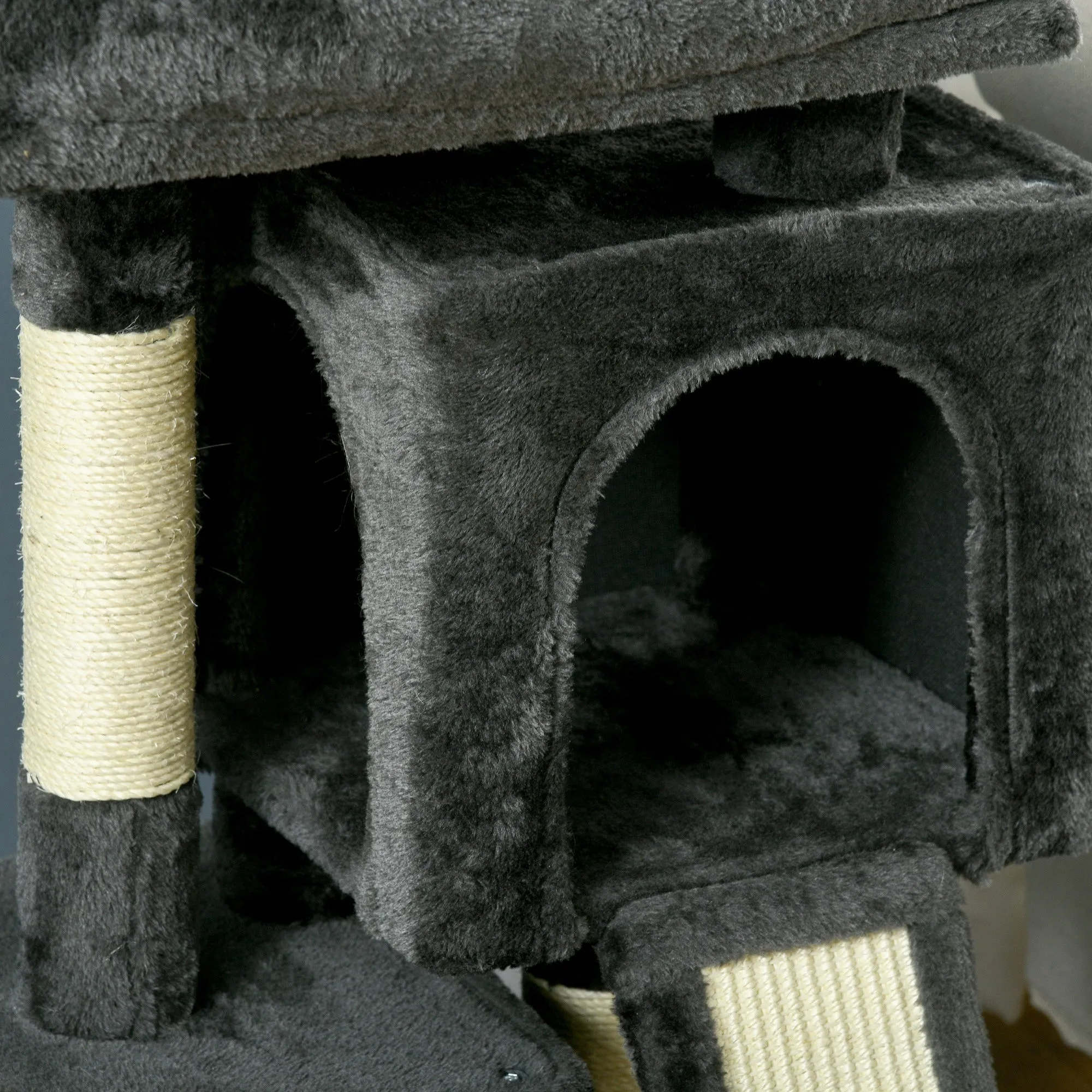 Cat Tree for Indoor Cats 83cm Cat Scratching Post Scratch Board Kitten Tower Climbing Frame Black