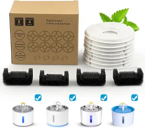 Cat Water Fountain Filter, 84 oz/2.5 L Automatic Pet Water Dispenser Cat Fountain Replacement Filters, Pet Fountain Fillter Replacement