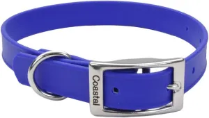 Coastal Pet - Pro Waterproof Dog Collar - with Biothane Coated Webbing - Blue - 3/4 x 14