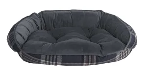 Crescent Dog Bed - Greystone Tartan