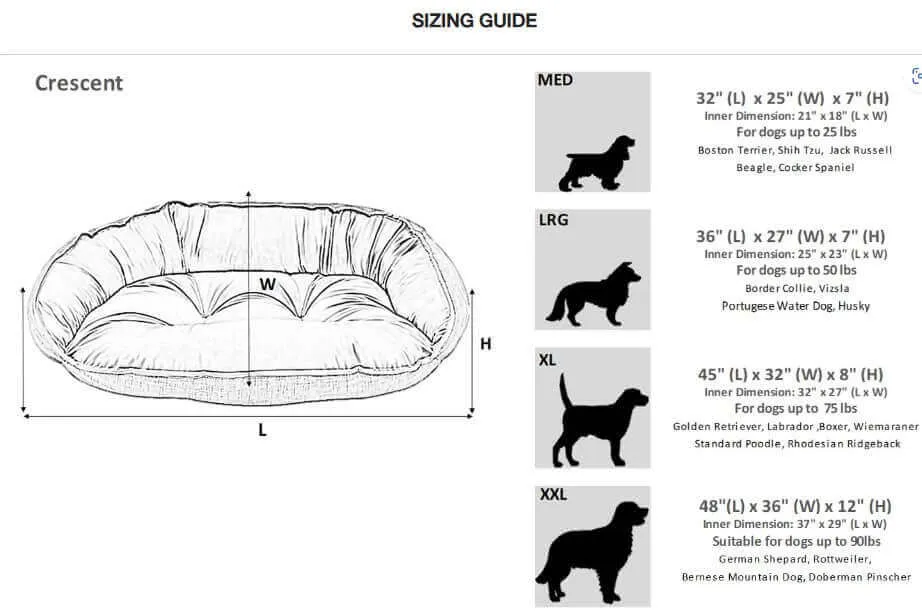 Crescent Dog Bed - Storm