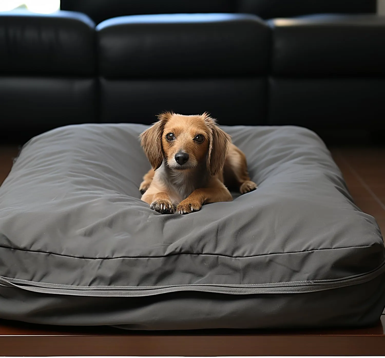 Dog Bed Covers 36L  27W  3H Inch Washable Grey Thickened Waterproof Oxford Fabric with Handles and Zipper Reusable Dog Bed Liner for Medium 50-55 Lbs Dog