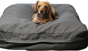 Dog Bed Covers 36L  27W  3H Inch Washable Grey Thickened Waterproof Oxford Fabric with Handles and Zipper Reusable Dog Bed Liner for Medium 50-55 Lbs Dog
