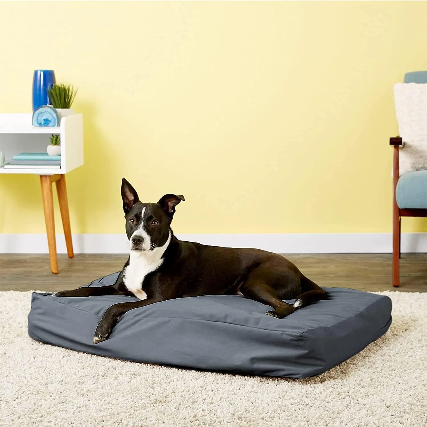 Dog Bed Covers 53L  43W  5H Inch Washable Grey Thickened Waterproof Oxford Fabric with Handles and Zipper Reusable Dog Bed Liner Cover for Large 110-125 Lbs Dog