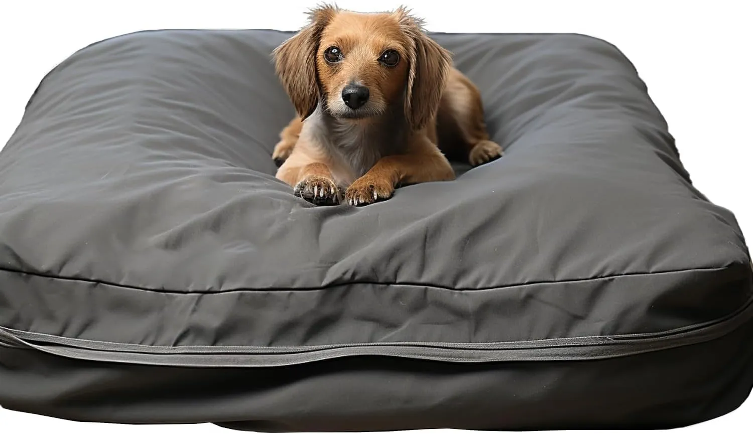 Dog Bed Covers 53L  43W  5H Inch Washable Grey Thickened Waterproof Oxford Fabric with Handles and Zipper Reusable Dog Bed Liner Cover for Large 110-125 Lbs Dog