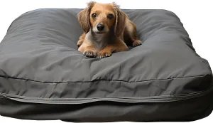 Dog Bed Covers 53L  43W  5H Inch Washable Grey Thickened Waterproof Oxford Fabric with Handles and Zipper Reusable Dog Bed Liner Cover for Large 110-125 Lbs Dog
