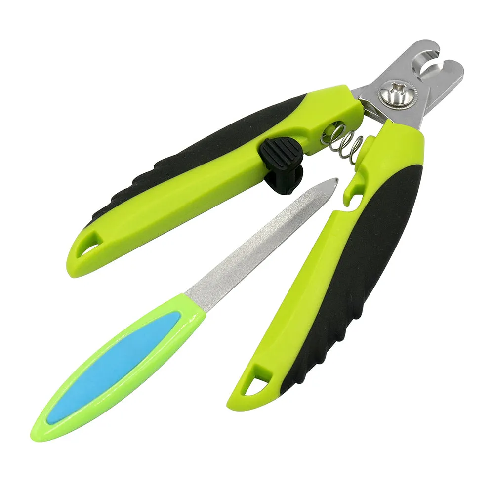 Dog Pets Nail Clippers and Trimmer with Nail File for Medium to Large Dogs and Cats Professional Animals Grooming Tool with Safety Guard to Avoid Over Cutting Claw Care Pet Nail Sharp Scissors