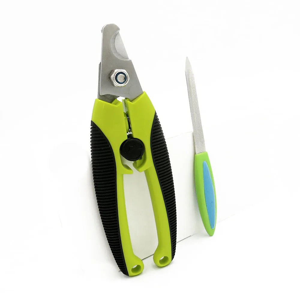 Dog Pets Nail Clippers and Trimmer with Nail File for Medium to Large Dogs and Cats Professional Animals Grooming Tool with Safety Guard to Avoid Over Cutting Claw Care Pet Nail Sharp Scissors
