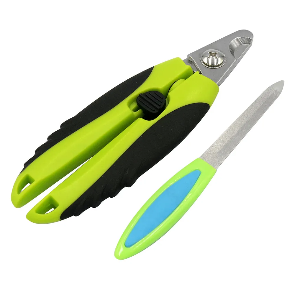 Dog Pets Nail Clippers and Trimmer with Nail File for Medium to Large Dogs and Cats Professional Animals Grooming Tool with Safety Guard to Avoid Over Cutting Claw Care Pet Nail Sharp Scissors