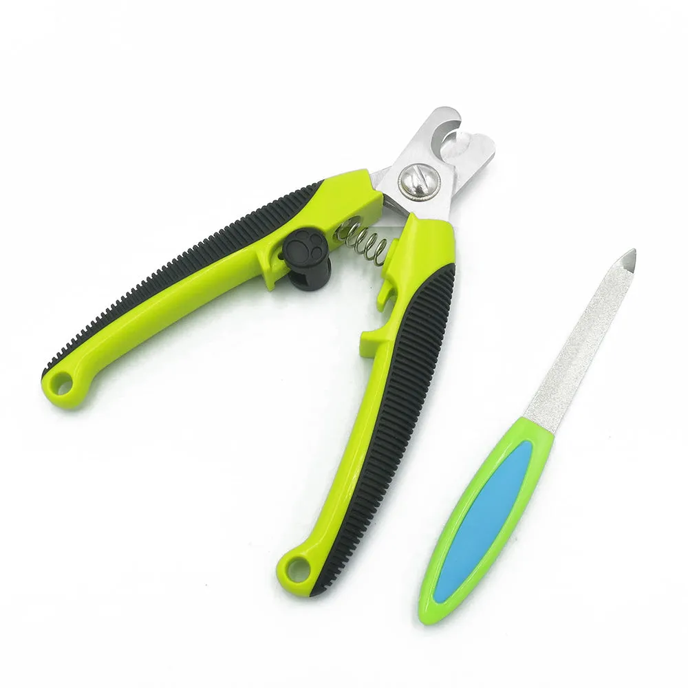 Dog Pets Nail Clippers and Trimmer with Nail File for Medium to Large Dogs and Cats Professional Animals Grooming Tool with Safety Guard to Avoid Over Cutting Claw Care Pet Nail Sharp Scissors