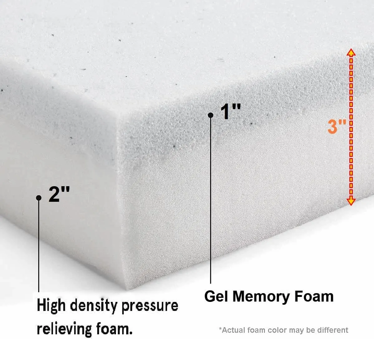 Dogbed4less Memory Foam Platform Dog Bed, Crate Mattress for Orthopedic Joint Relief with Waterproof Removable Cover Small 24X16X3 Space Gray