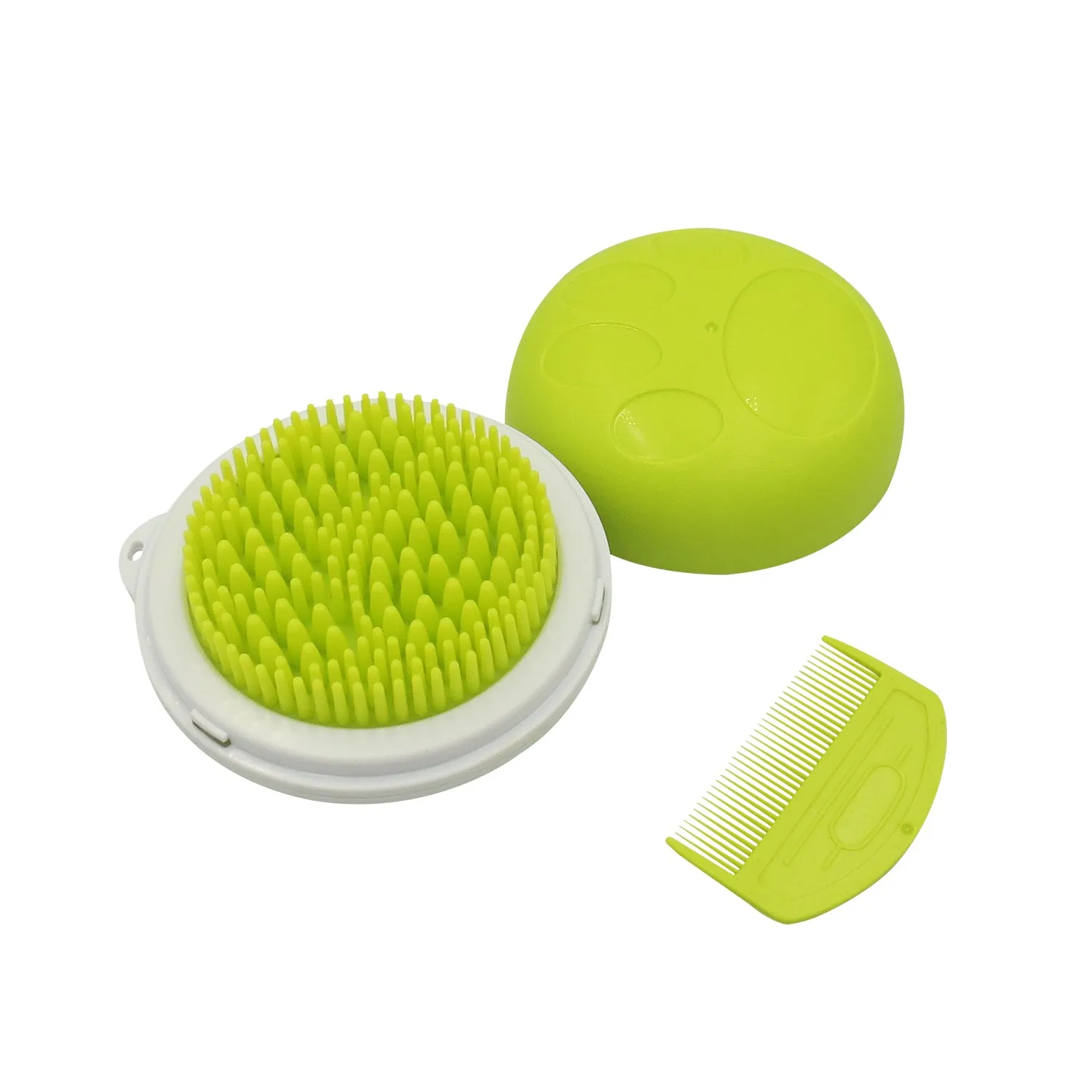Double-Sided Pet Grooming Brushes for Bath Massage, Portable Dogs & Cats Hidden Inner Grooming Comb, Removing Pets Shedding and Dead Hair, Eliminate Tangles & Knots, Deshedding Tool