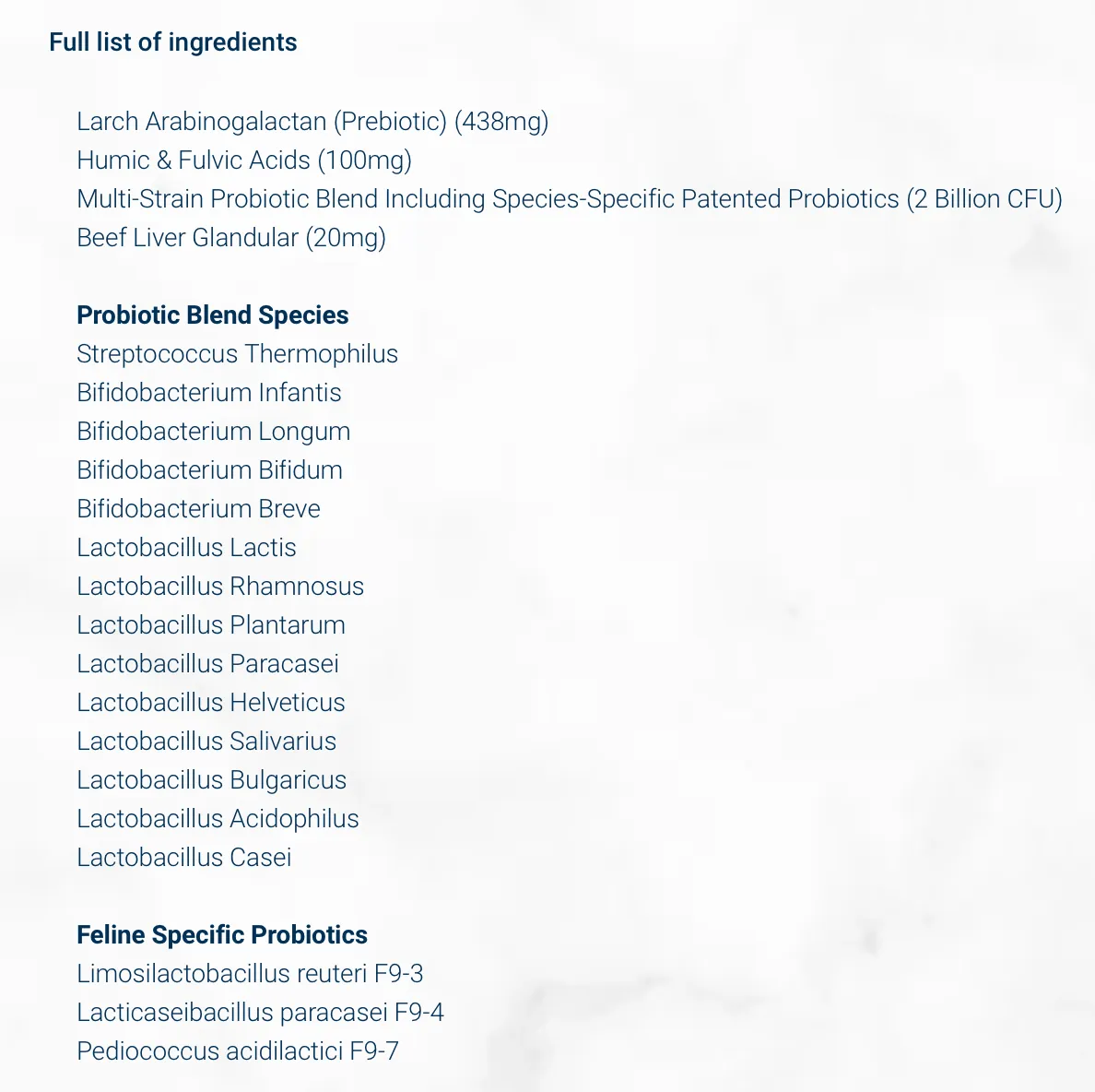 Felix's Flora - Species Specific Probiotic