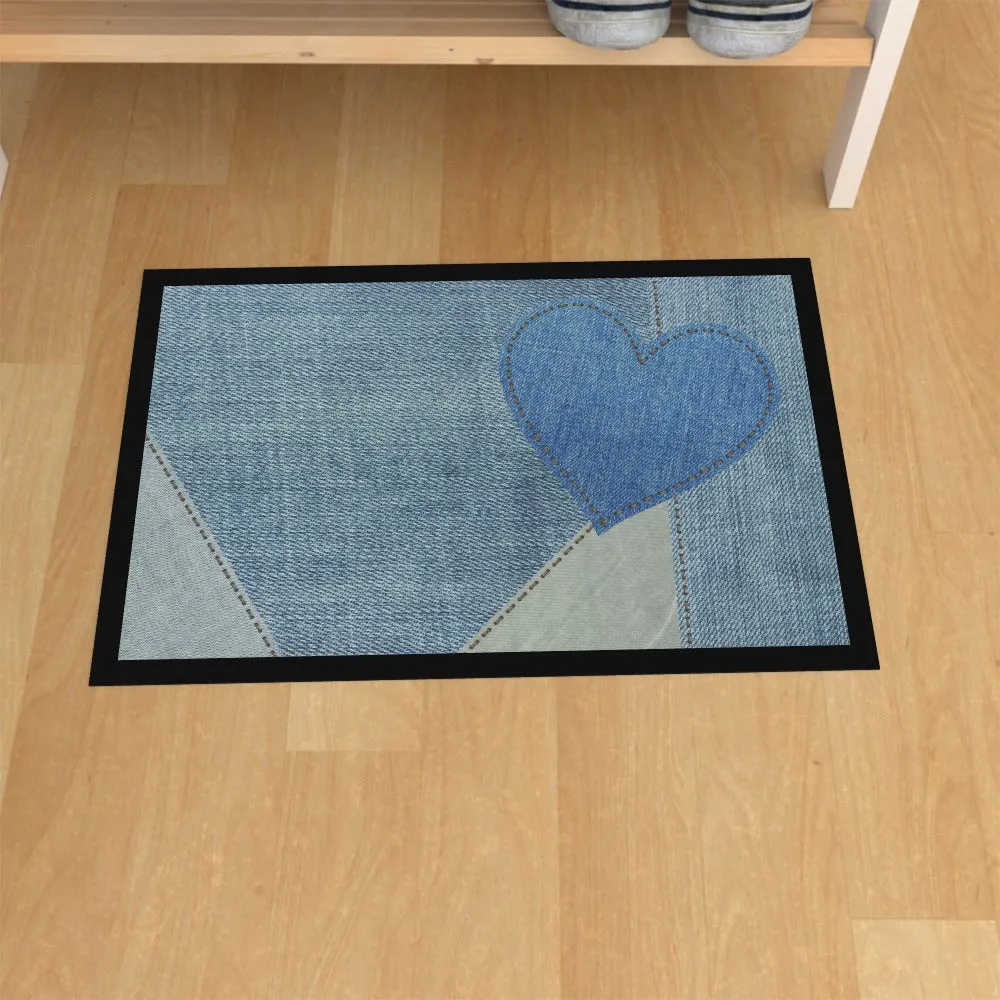 Floor Mats - Denim Heart