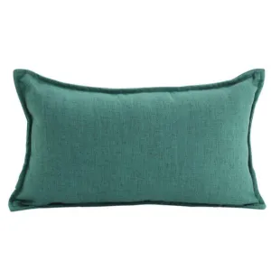 Green Linen Cushion - 30cm x 50cm