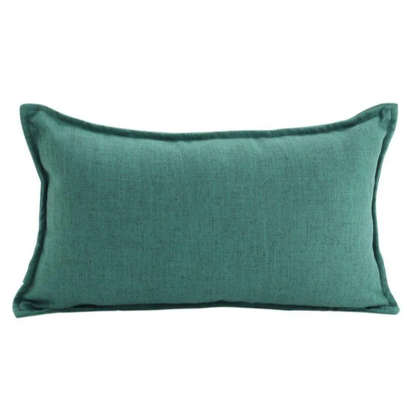 Green Linen Cushion - 30cm x 50cm