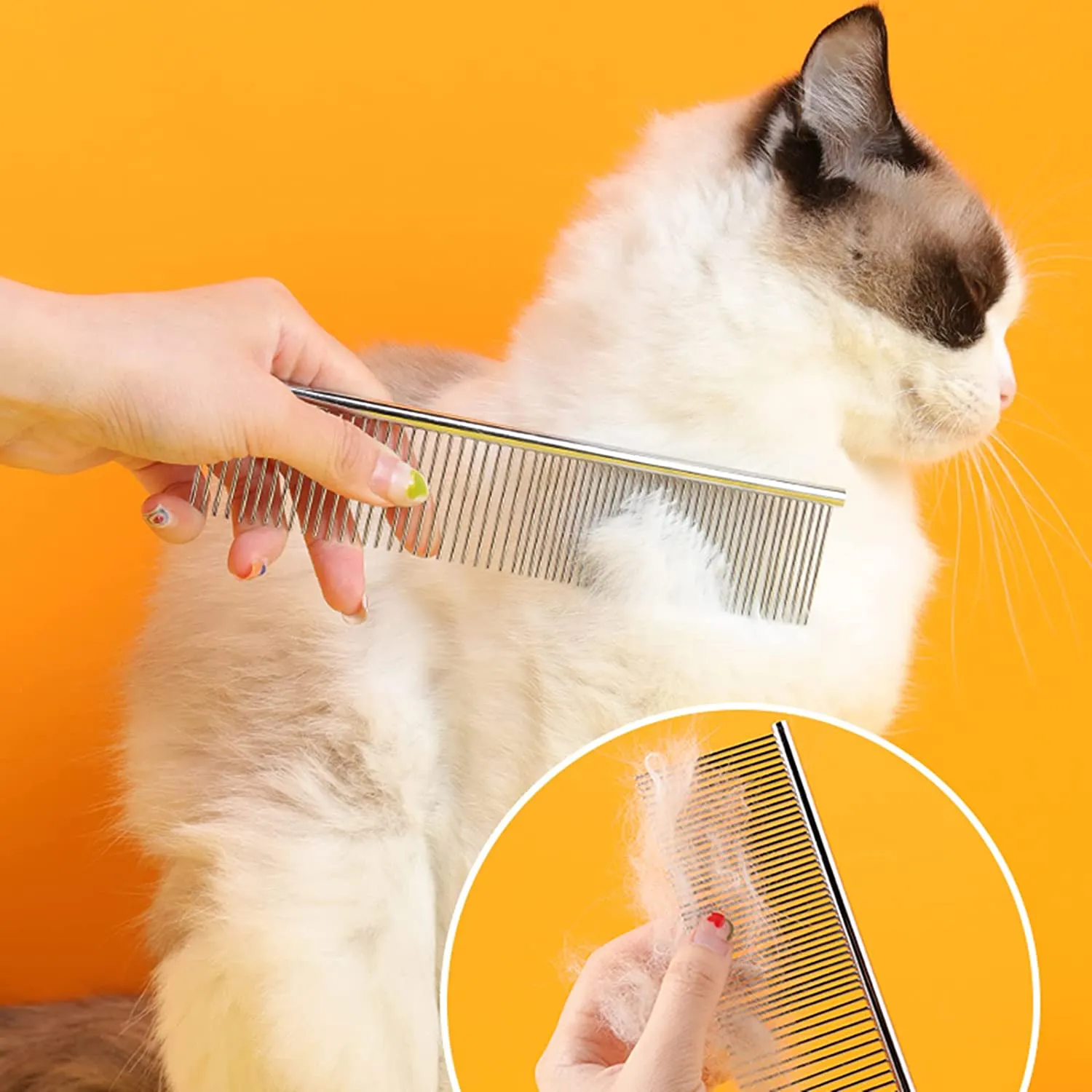 Grooming Steel Long Comb for Cats and Dogs