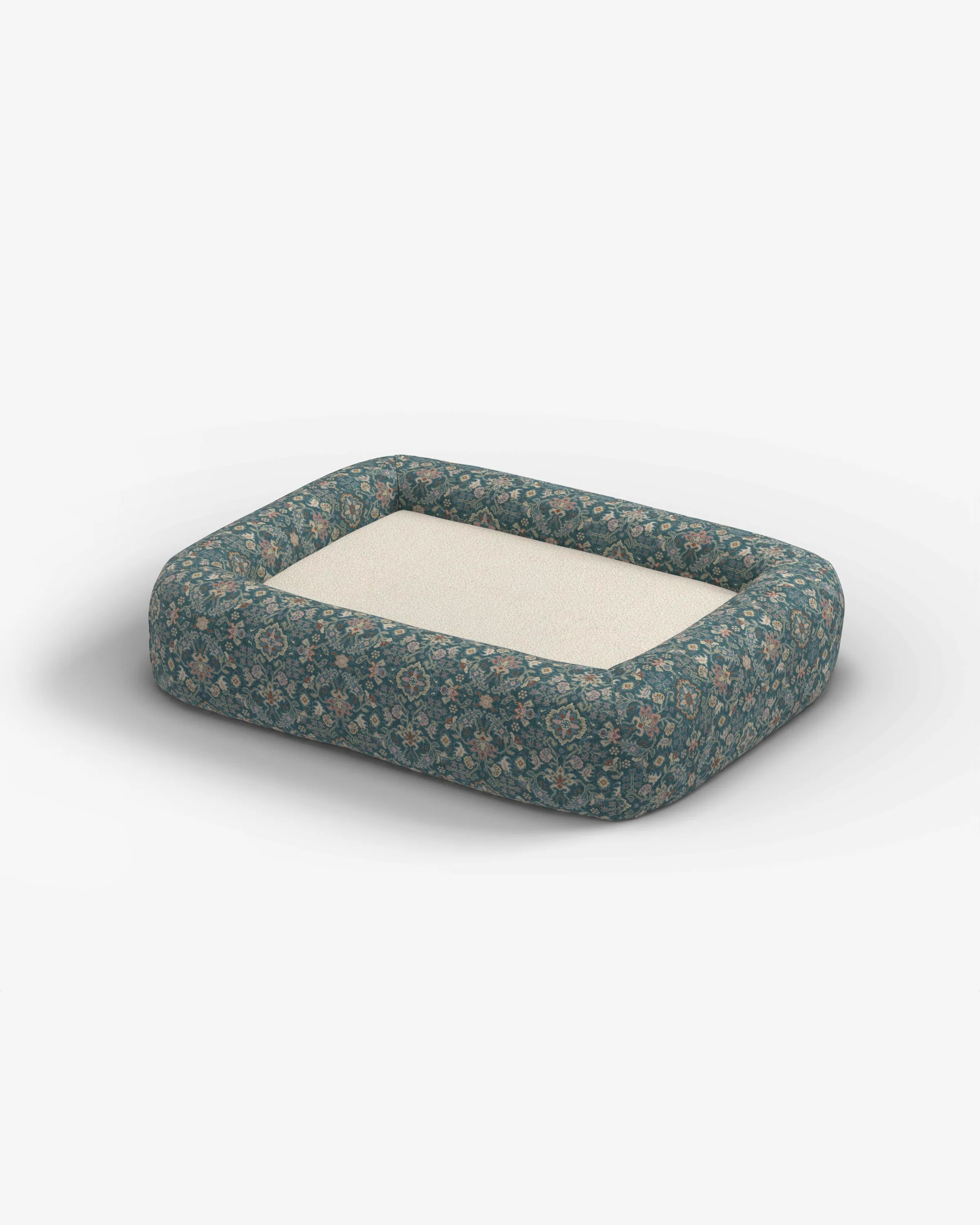 Harper Blue Woven Bolster Pet Bed