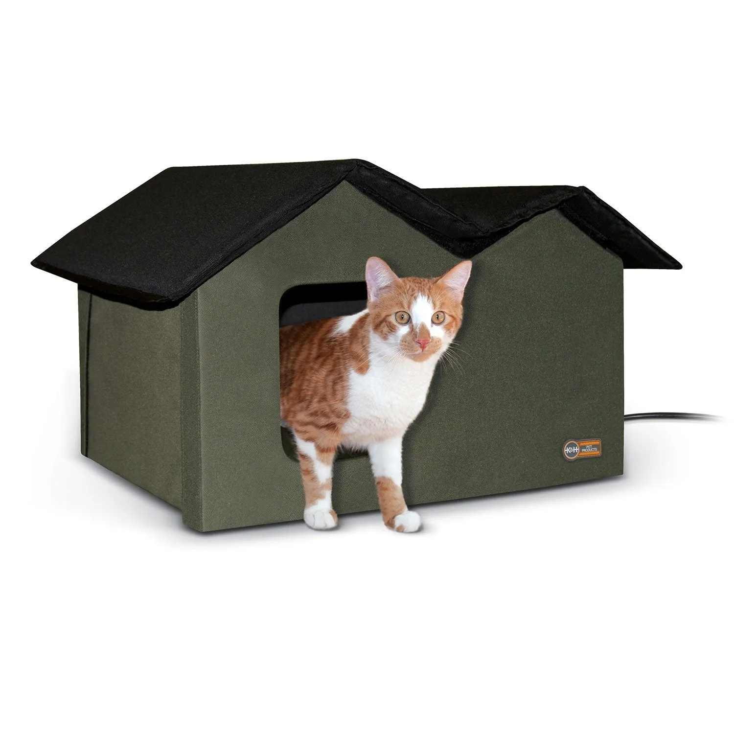 Heated Outdoor Kitty House Extra Wide
