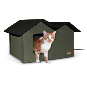 Heated Outdoor Kitty House Extra Wide