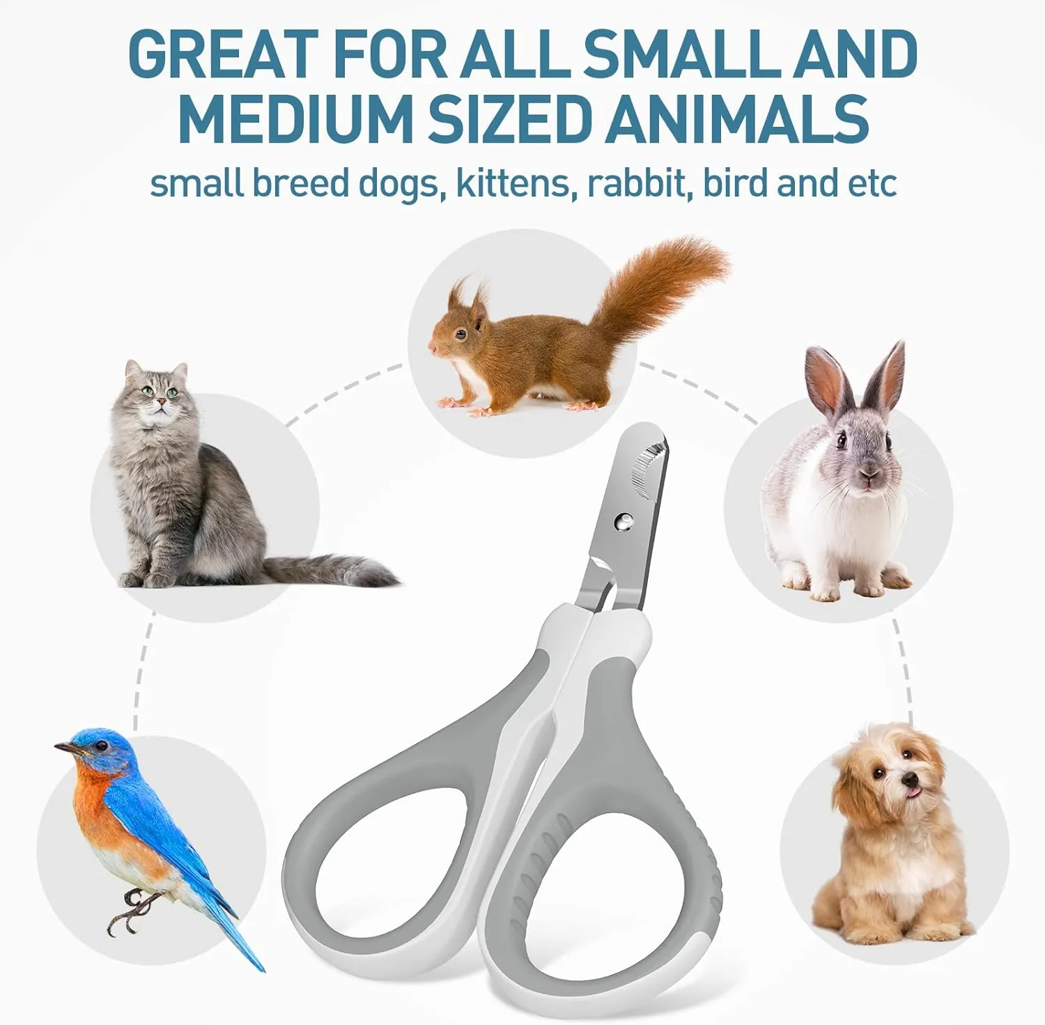 High-Quality Cat Nail Clipper - Ergonomic & Safe, Ideal for Kittens, Puppies, Birds, and Small Animals