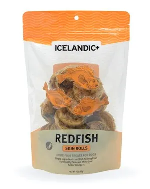 Icelandic  Redfish Skin Rolls Dog Treats