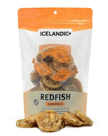 Icelandic  Redfish Skin Rolls Dog Treats