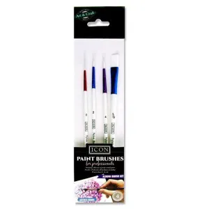 Icon Art & Craft Albino Brush Set | Pack of 4