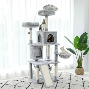 Large Grey Cat Scratching Post
