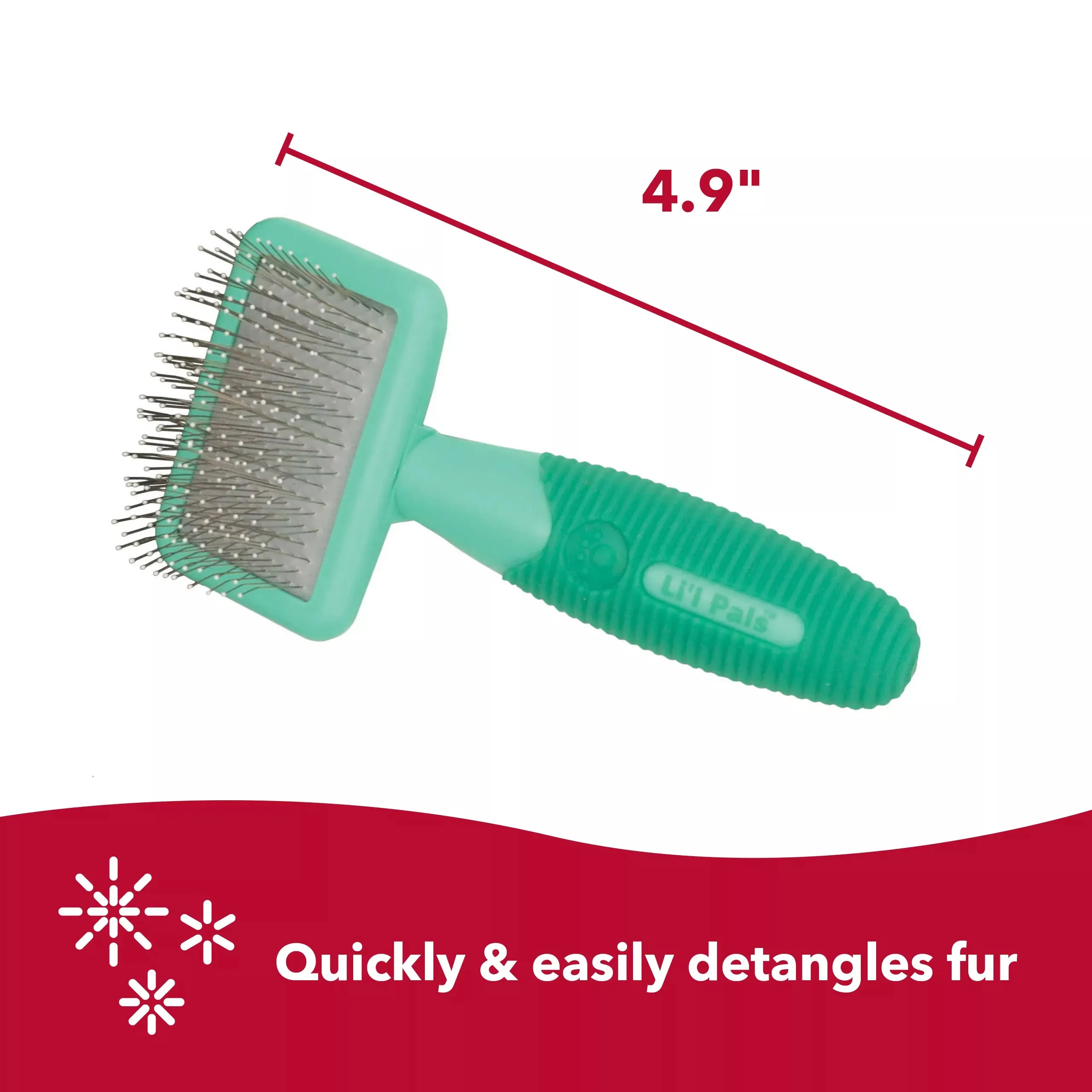 Li'l Pals Kitten Slicker Brush w/Coated Tips