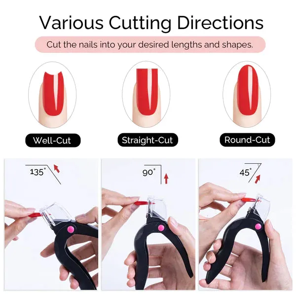 MelodySusie - Tool - Rotary Adjustable Stainless Steel Acrylic Nail Clipper - Black