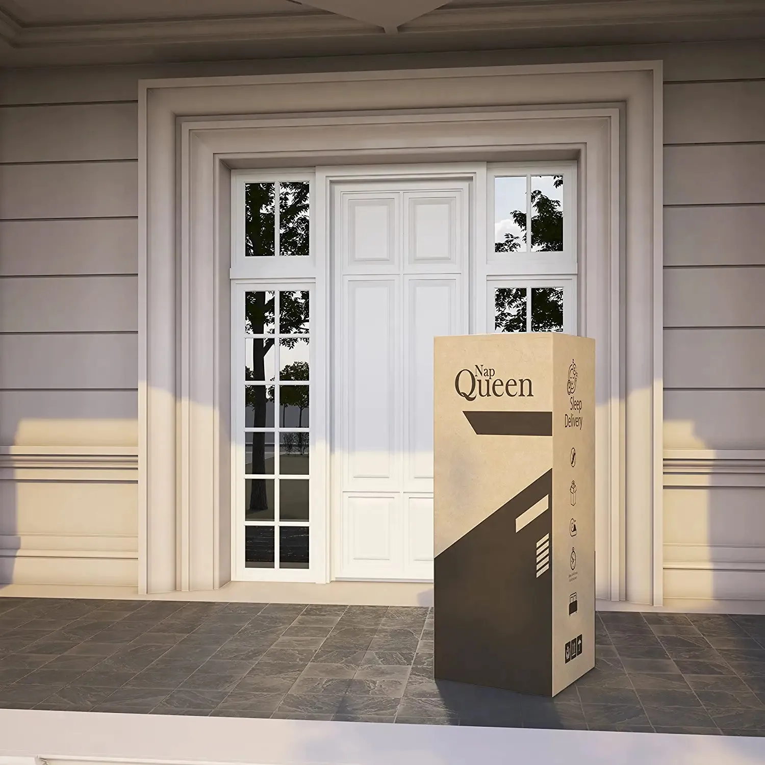 NapQueen 8 Inch Cool Gel Twin Size Medium Firm Memory Foam Mattress, Bed in a Box