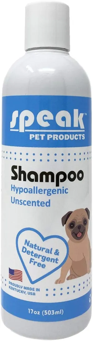 Natural Dog Shampoo, Hypoallergenic Unscented, 17oz