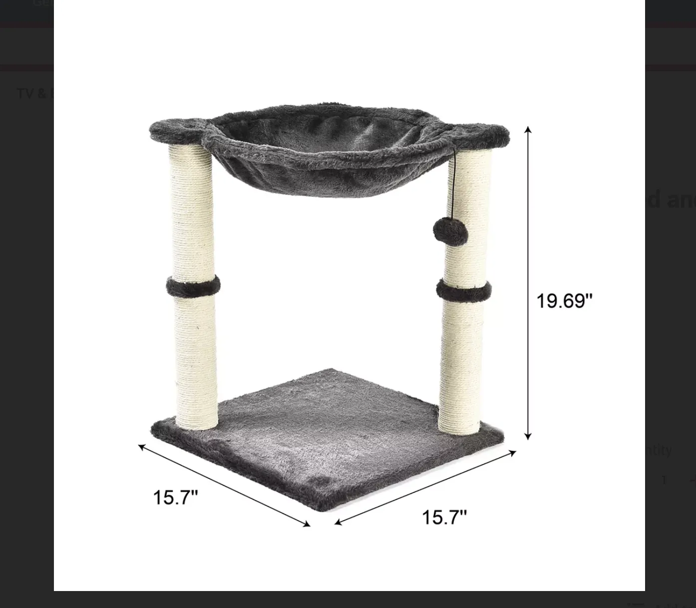 New Cat Craft Cat Tree with Hammock Bed and Scratching Posts