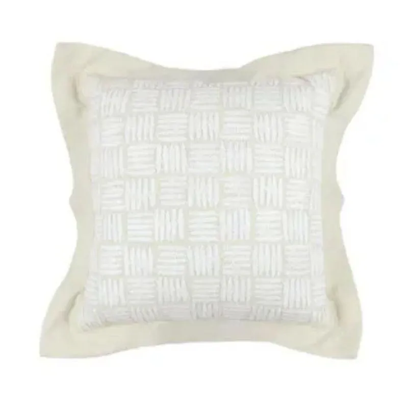 Nina Cotton Embellishment Cushion - 45cm x 45cm