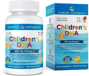 Nordic Naturals Children's DHA Strawberry, 360 Softgels
