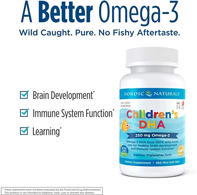 Nordic Naturals Children's DHA Strawberry, 360 Softgels