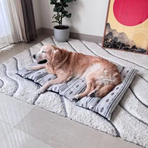 PoochMate Jacquard Cotton Panel Quilted Dog Mat - Large