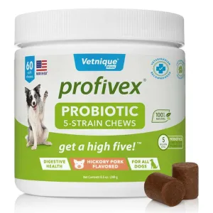 Profivex 5-Strain Probiotic Soft Chews For Dogs (60 Count)